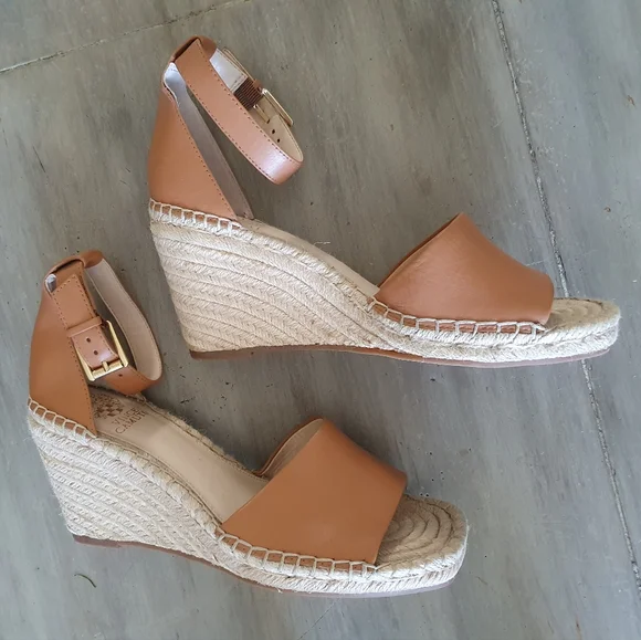 Vince Camuto Platform Maaza Wedge Leather Shoes Size 10 - Picture 3 of 12